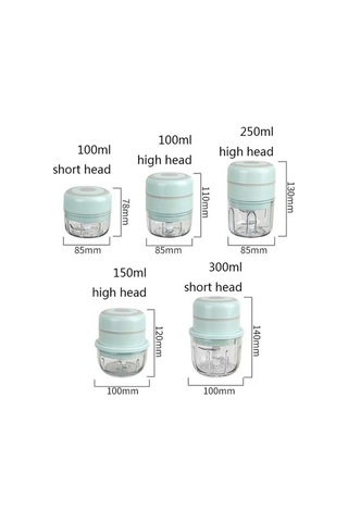 Pazly Cbtx Zm-14 Ev Tipi Mini Kablosuz Sarımsak Ezici, Renk: Yeşil 100ml, Küçük Ve Pratik Çok Renkli