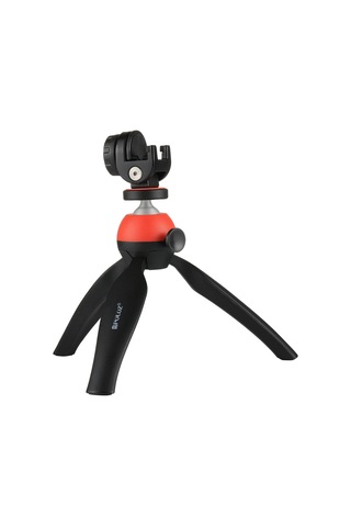Akıllı Telefonlar İçin 360 Derece Top Kafa Ve Telefon Kelepçesi İle Puluz Cep Mini Tripod Dağı Kırmızı