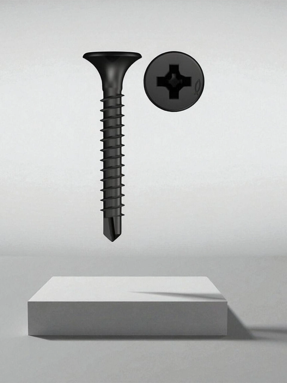 Matkap Uçlu Alçıpan Vidası Siyah Vida 3.5 X 45 Mm 100 Adet -