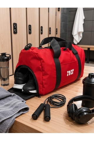 Newfull Sport Ayakkabı Bölmeli Astarlı Su Geçirmez Seyahat Ve Spor Çantası-orta Boy Kırmızı