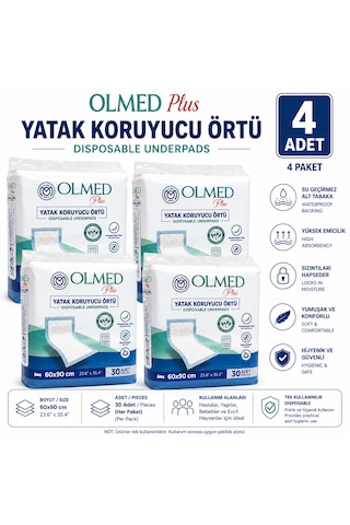 Olmed Yatak Koruyucu 60 90 Cm 4 Paket