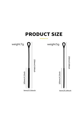Fosenze 2 Adet 25cm Silikon Pipet Temizleme Fırçası - Esnek Çelik Çekirdekli, Yeniden Kullanılabilir, Uzun Saplı Yumuşak Tüylü - Cam Pipetler Ve Karıştırma Bardakları İçin 6mm+9mm Siyah