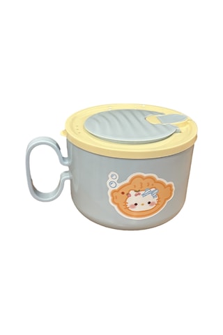 Yunboo Öğrenci Yurtu İçin 304 Paslanmaz Çelik Sulama Özelliği Li Dondurma Kedi Çorba Kasesi, Çatal Ve Yemek Kutusu Seti Çok Renkli