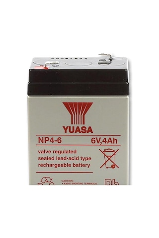 Yuasa Np 4-6 6v 4ah Bakımsız Kuru Akü -