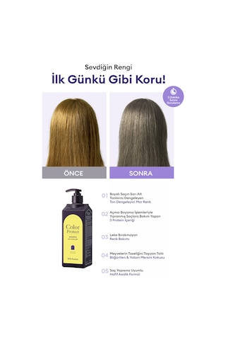 Sarı Renkleri Nötrleyen, Renk Koruyucu Mor Şampuan Mılk Baobab Color Protect Shampoo Boyalı / Röfleli