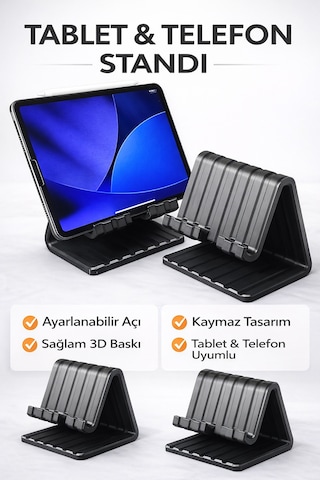 Minimalist Apple iPad Uyumlu & Tablet Standı Masaüstü Tablet Tutucu Ve Destek Aparatı