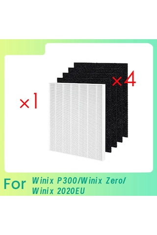 Xiaaokeji Winix P300 İçin 1 Hepa Filtre Ve 4 Aktif Karbon Ön Filtre