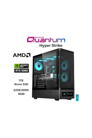 Quantum Gaming Hyper STRIKE R5-7500F 32 GB 1 TB NVMe SSD 8 GB RTX5060 Gaming Desktop
