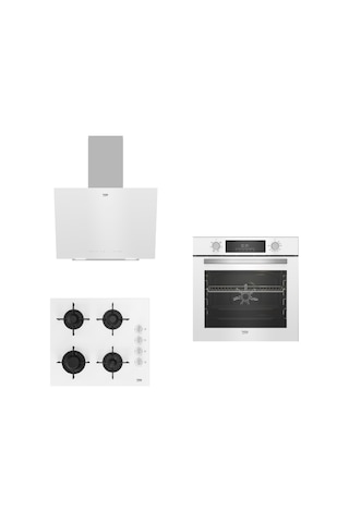 Beko BFC 330 B - BOCD T 6011 EB - BDE 6040 B Beyaz Ankastre Set