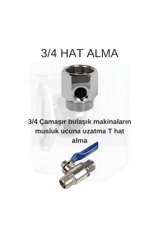 Su Arıtma Cihazı 3/4 Hat Alma Aparatı ve Küresel Vana