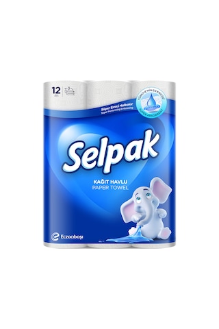 Selpak Süper Emici Rulo Kağıt Havlu 12'li