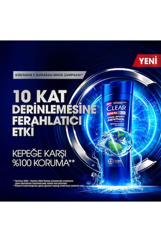 Men Kepeğe Karşı Etkili Şampuan Cool Sport Menthol Ferahlatıcı Mentol Etkisi 350 Ml X 3 Adet