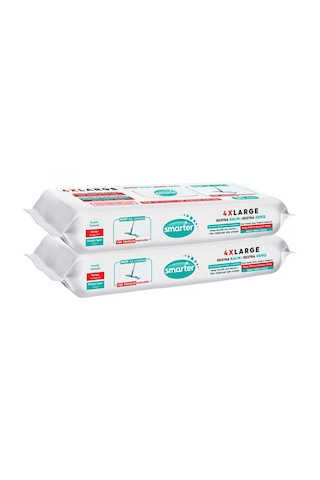 Smarter Beyaz Sabun Kokulu Sirke ve Karbonat Katkılı 4XL Mopa Uyumlu Yer Temizlik Havlusu 2 x 30'lu