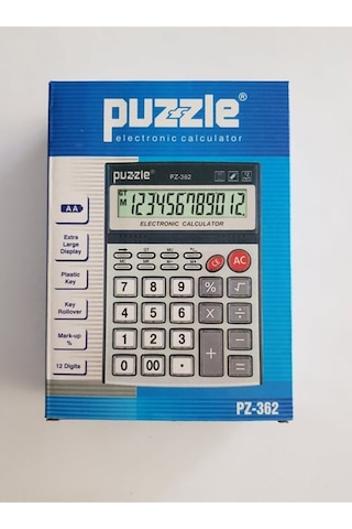 Puzzle PZ-362 Büyük Boy 12 Haneli Hesap Makinesi