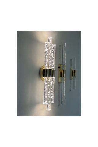 Bubbleflux Trio Large 51 Cm Modern Tasarım Led Aplik - Duvar Lambası - Gümüş - Pilli - Günışığı Gümüş Pilli