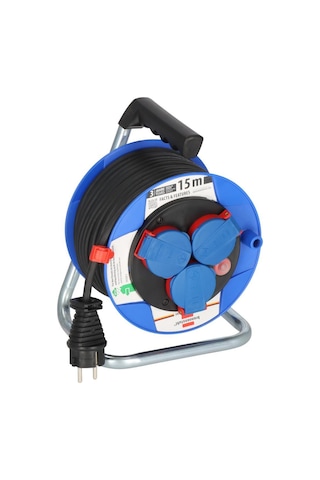 Brennenstuhl Garant Serisi H05rr-f 3g1,5 Ip44 Lisanslı 3 Soketli 15 Metre Uzunluğa Sahip Makaralı Kablo 15 Metre