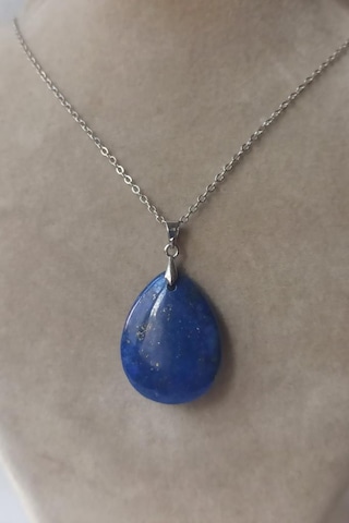 Doğal Lapis Lazuli Kolye 421-1 Çok Renkli