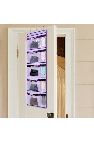 Trendooze Duvara Monte Çanta Tutucu Askı Çantası Mor Takma Sistemli Mor