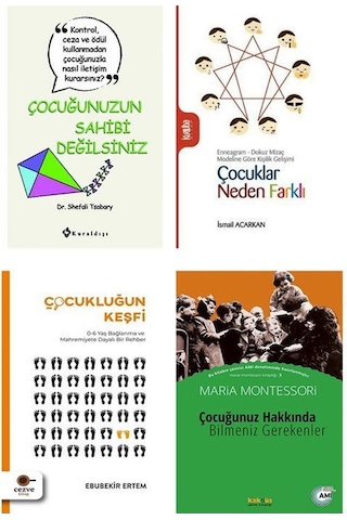 Çocuk Eğitiminde Psikoloji Kitapları (4 Kitap Set) / Maria Mon...