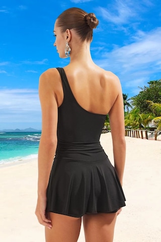 Ersefa Yüzme Kıyafeti Tasarım Mayo Deniz Plaj Mayosu Swimsuit Premium Ka Siyah