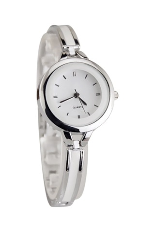 Samdoo Bayanlar İçin Zayıf Bileklik Kordonlu Simli Kol Saati - Zirve Tarz Ve Zarif Tasarım - Gümüş Rengi Silver