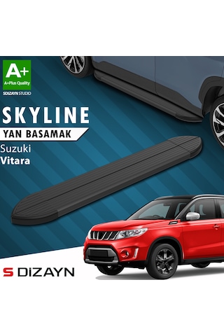 S-dizayn Suzuki Vitara 4 Skyline Siyah Yan Basamak 163 Cm 2015 Üzeri A+ Kalite