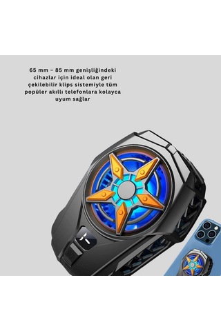 Dijital Ekranlı Yarı İletken Telefon Soğutucu 2 Kademeli Fan, 65 85 Mm Uyumlu