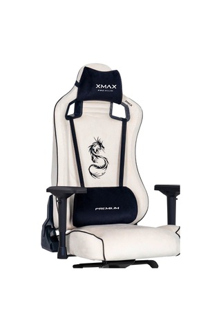Pro Ayak Uzatmalı Kol Pedli Maximus Beyaz Oyuncu Koltuğu Beyaz