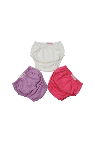 Kız Bebek Çocuk Desenli Sevimli 3 Lü Alıştırma Külodu Bebek Bezi Sızdırmaz Antialerjik 035-60155-035