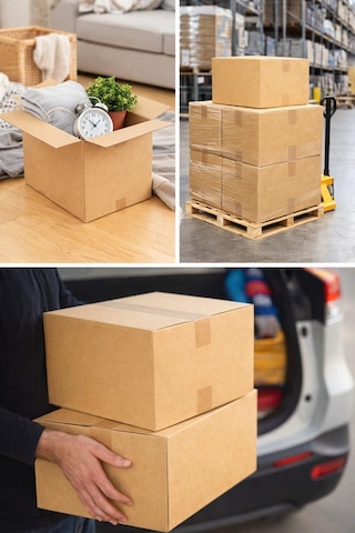 Dp Home Boş Karton Koli 27x35x21cm Orta Boy 10 Adet Koli, Çeyiz, Taşınma Kolisi, Çift Oluklu Koli 10 Adet