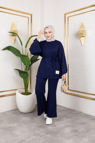 Mevsimlik Modal Kumaş Takım - T114 Lacivert
