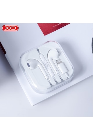 Ep13 Lightning Apple Uyumlu iPhone Kablolu Kulaklık Bluetooth Destekli Ekstra Bass Mikrofonlu Ses Kontrol Tuşlu Şeffaf