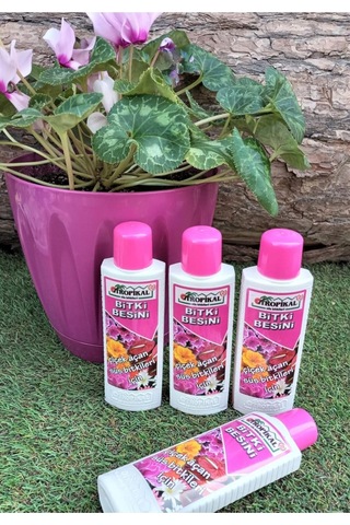 Tropikal Bitki Besini, 4 Adet 225 Ml, Çiçekli Bitkilere Özel Sıvı Gübre Diğer