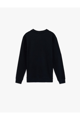 Koton Uzun Kollu Fitilli Regular Fit Basic Bisiklet Yaka Sweatshirt Lacivert 6sam70012mk Lacivert