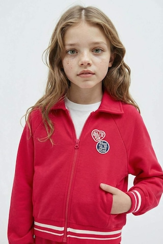 Defacto Kız Çocuk 2li Takım Fermuarlı Sweatshirt Eşofman Altı G8040a826sprd345 Kırmızı-rd345