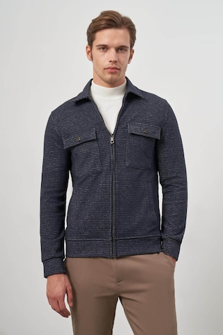 İmza Örme Bebe Yaka Kendinden Desenli Astarsız Lacivert Erkek Mont 1007245158 Lacivert