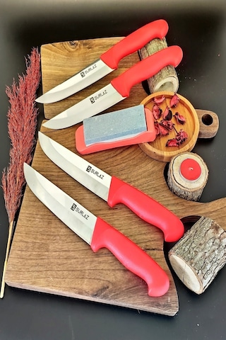 Sürmene Sürlaz Kırmızı Şef Serisi Standlı Bileme Taşı