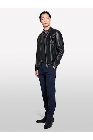 Sisley Streç Pamuklu Logolu Slim Fit Chino Pantolon Erkek Lacivert Pantolon - 325p41c4sf052