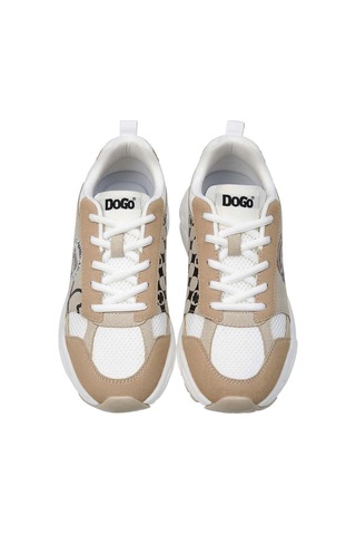 Kadın Vegan Krem Sneakers - Dooking Around Tasarım Çok Renkli