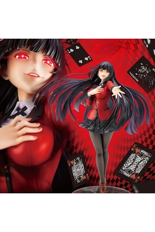 Maxaccess Anime Figürü Pvc Masaüstü Heykeli Değiştirilebilir Yüzler Kırmızı Siyah