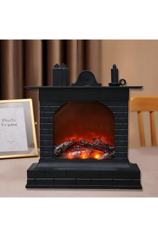 Dekoratif Led Işıklı Şömine Usbli -452 Renkli