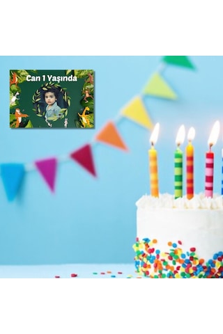 Çocuklara Özel Fotoğraflı Doğum Günü Posteri