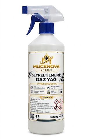 Gaz Lambası Yağı 1 Lt Sprey - Motosiklet Zincir Ve Motor Temizleme, Zift Sökücü Sprey, Gaz Lambası Yakıtı Seyreltilmemiş Gaz Lambası Yağı