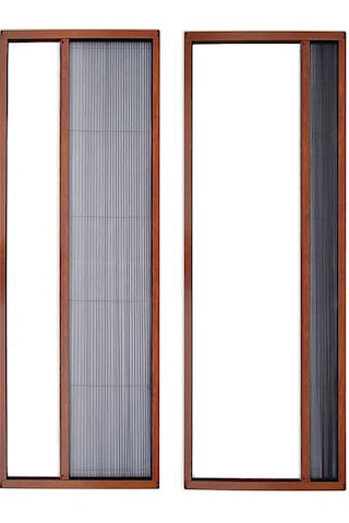 Akordeon Pileli Pilise Kapı Sineklik Altın Meşe, 90x210 Cm. Istenilen Ölçüde
