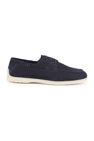 Libero Erkek Günlük Ayakkabı Hakiki Nubuk Deri Pratik Slip-on Düz Esnek Kauçuk Taban Loafer Sneaker L6037 Lacivert