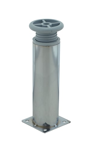 Ludıa Metal Ayarlanabilir 3 Adet Mobilya Ayağı Metal Tablalı 15cm Gri