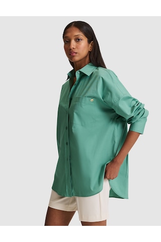Pierre Cardin Kadın Yeşil Gömlek Desenli 50328628-vr054