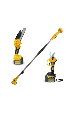 Bn-5 Cordless Tools Ltj-6a 2 Pcs Takım - Şarjlı Budama Makası - Şarjlı Testere - 2m Teleskopik Uzatma Aparatı