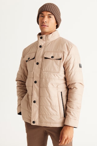 AC&Co / Altınyıldız Classics Erkek Bej Standart Fit Normal Kesim Dik Yaka Mont Bej