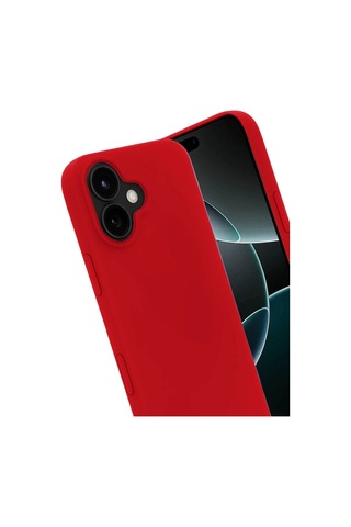 Apple, Uyumlu iPhone 17 Nano İçi Kadife Silikon Kırmızı